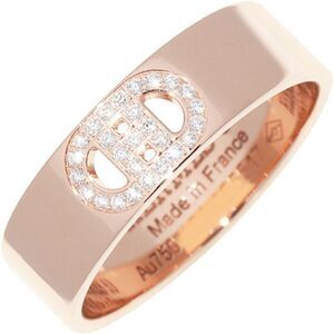 Hermes K18PG Diamond Ring H D'Ancre